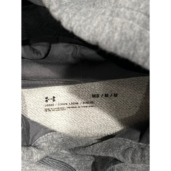 Under Armour Gray Hoodie Loose Fit Mens M - Picture 3 of 3